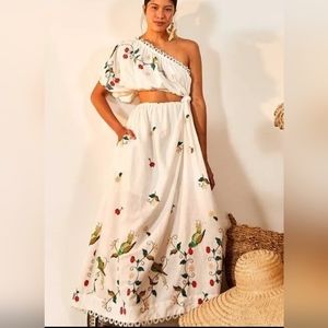 Farm rio pitanga embroidered maxi dress